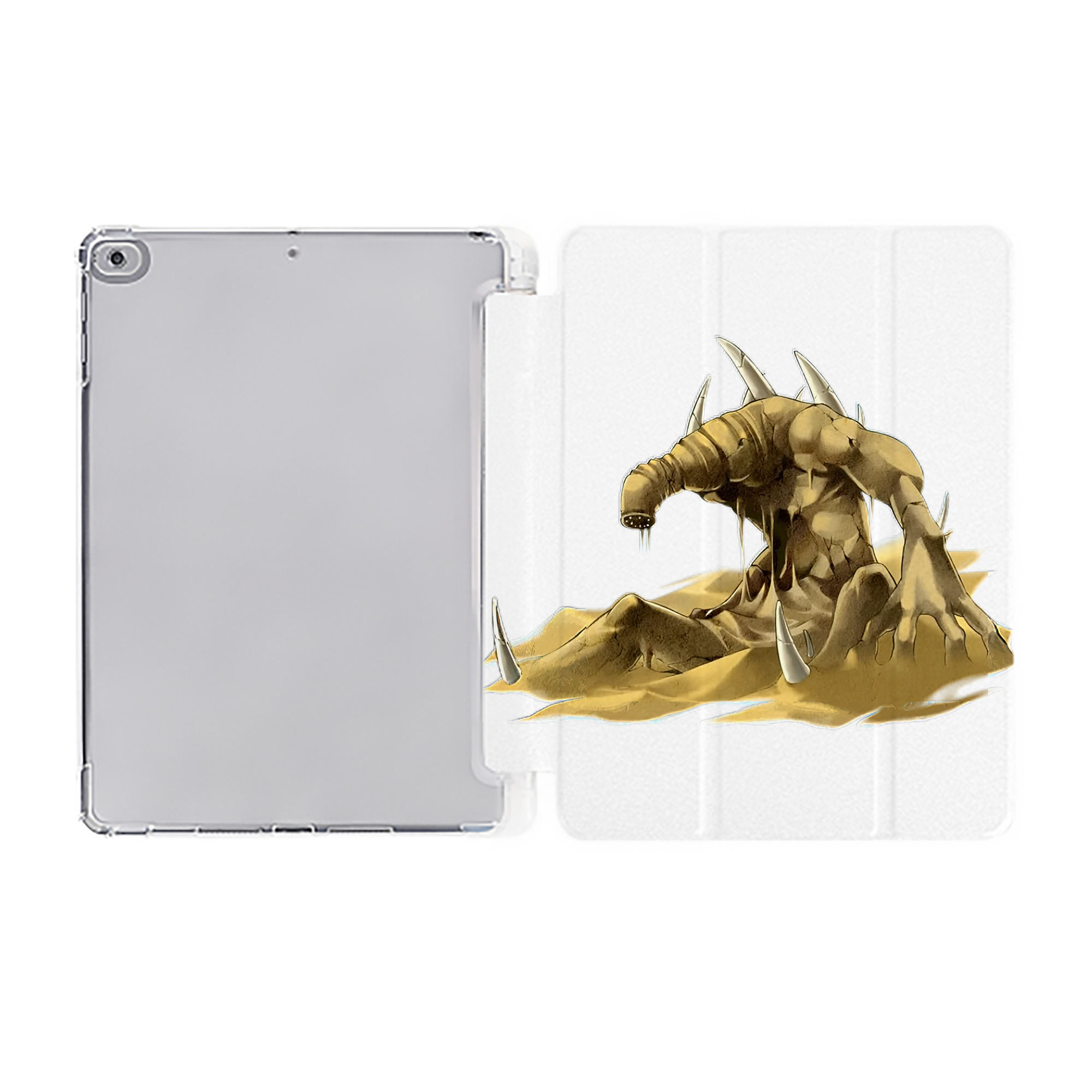 （画像用） 遊☆戯☆王 Yu-Gi-Oh! IPad ケース ペン収納付き 三つ折りスタンド PUレザー×シリコン 対応機種9.5/10.5/10.9インチ
